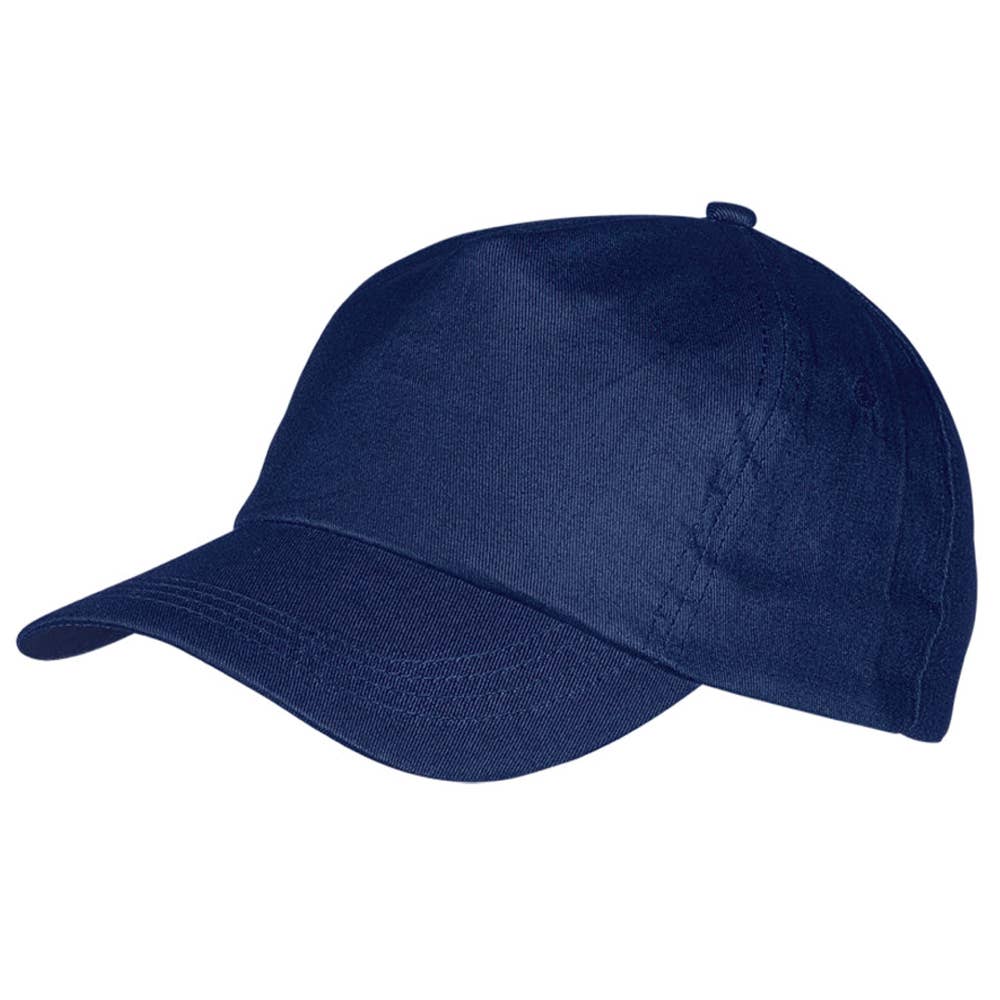 Unisex justerbar baseballkasket i bomuld med 5 paneler, voksen